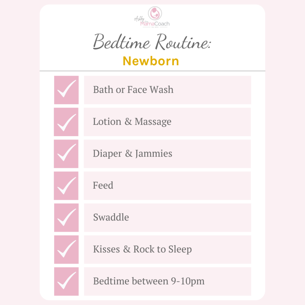Newborn bedtime routine sample